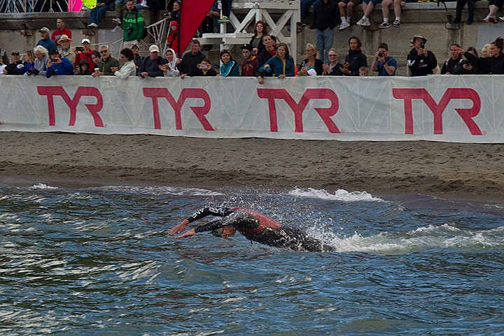 &lt;p&gt;MIKE CURRY/Press&lt;/p&gt;&lt;p&gt;Professional triathlete Andy Potts, of Colorado Spring, Colorado, takes an early lead during the swim portion of the 2014 Iromman Coeur d&#146;Alene.&lt;/p&gt;