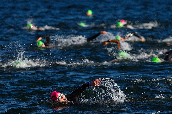 &lt;p&gt;SHAWN GUST/Press&lt;/p&gt;&lt;p&gt;Laurie Allen, of Austin, Texas, finds space from the pack in the waters of Lake Coeur d&#146;Alene shortly after the start of the swim during Sunday&#146;s triathlon.&lt;/p&gt;