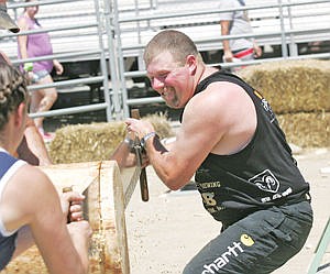 &lt;p&gt;James Hartley teamed with Chrissy Ramsey in the Jack and Jill doublebuck saw competition Saturday. Nine seconds to get through the log.&lt;/p&gt;