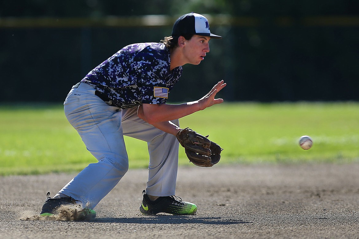 &lt;p&gt;JAKE PARRISH/Press&lt;/p&gt;&lt;p&gt;Northern Lakes' shortstop Joe Strietzel lines up to field a ground ball hit by a Lewis-Clark player on Wednesday at Gorton Field in Rathdrum.&lt;/p&gt;