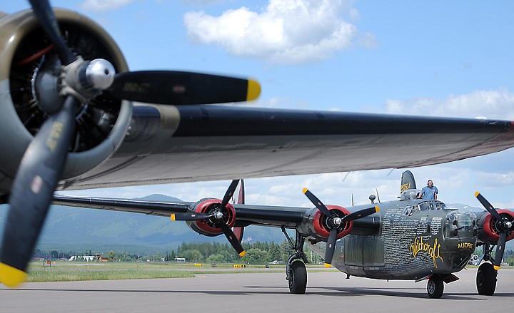 &lt;p&gt;The B-24 Liberator pulls to a stop behind the B-17 Flying Fortress, in the foreground, on Wednesday afternoon, June 25, at the Glacier International Airport for the Wings of Freedom Tour. The tour will also include the P-51 Mustang and will be in town until Friday, June 27. (Brenda Ahearn/Daily Inter Lake)&lt;/p&gt;