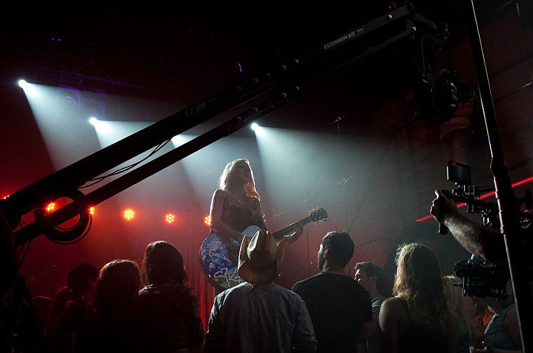 <p><strong>The recording</strong> of Adams’ music video included about 50 extras at Casey’s Bar in Whitefish. </p><div> </div>