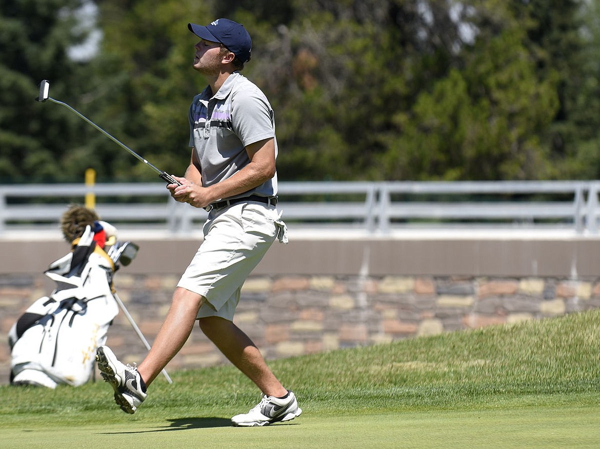 &lt;p&gt;Ryan Porch reacts after just missing a birdie putt on the 18th hole on the South Course at Whitefish Lake Golf Club during the Fourth of July golf tournament on Friday. (Aaric Bryan/Daily Inter Lake)&lt;/p&gt;