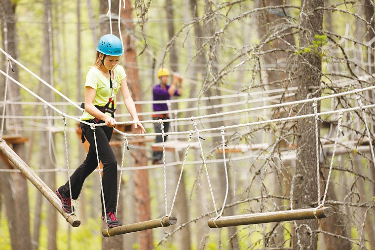 &lt;p&gt;Shaelyn Bachini from Billings walks across a high ropes obstacle at the For One Another Family Camp in Kalispell on June 22. Campers had a number of obstacles to choose from once they made their way up the first tree.&lt;/p&gt;