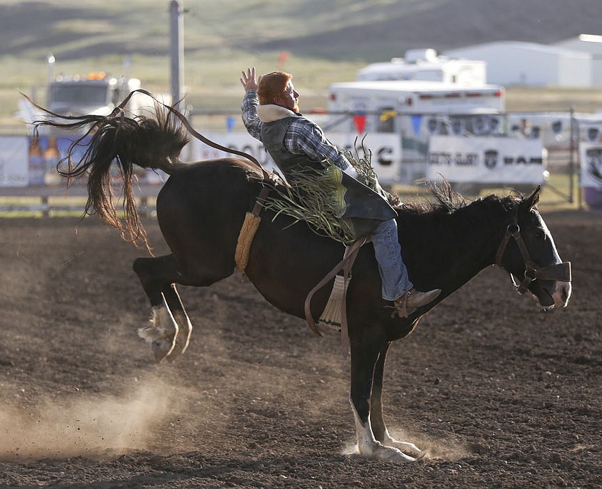 &lt;p&gt;Kylie Richter/ Lake County Leader Danny Lien of Ronan competes in bareback riding Friday night at the Mission Mountain rodeo.&lt;/p&gt;