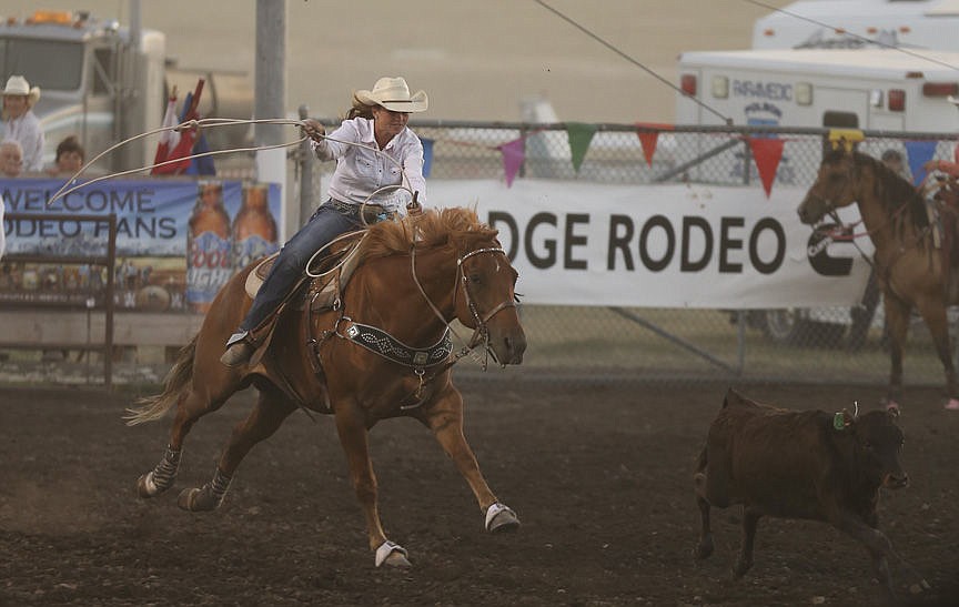 &lt;p&gt;Kylie Richter/ Lake County Leader Nichele Marmon of Arlee competes in breakaway roping Friday night at the Mission Mountain rodeo.&lt;/p&gt;