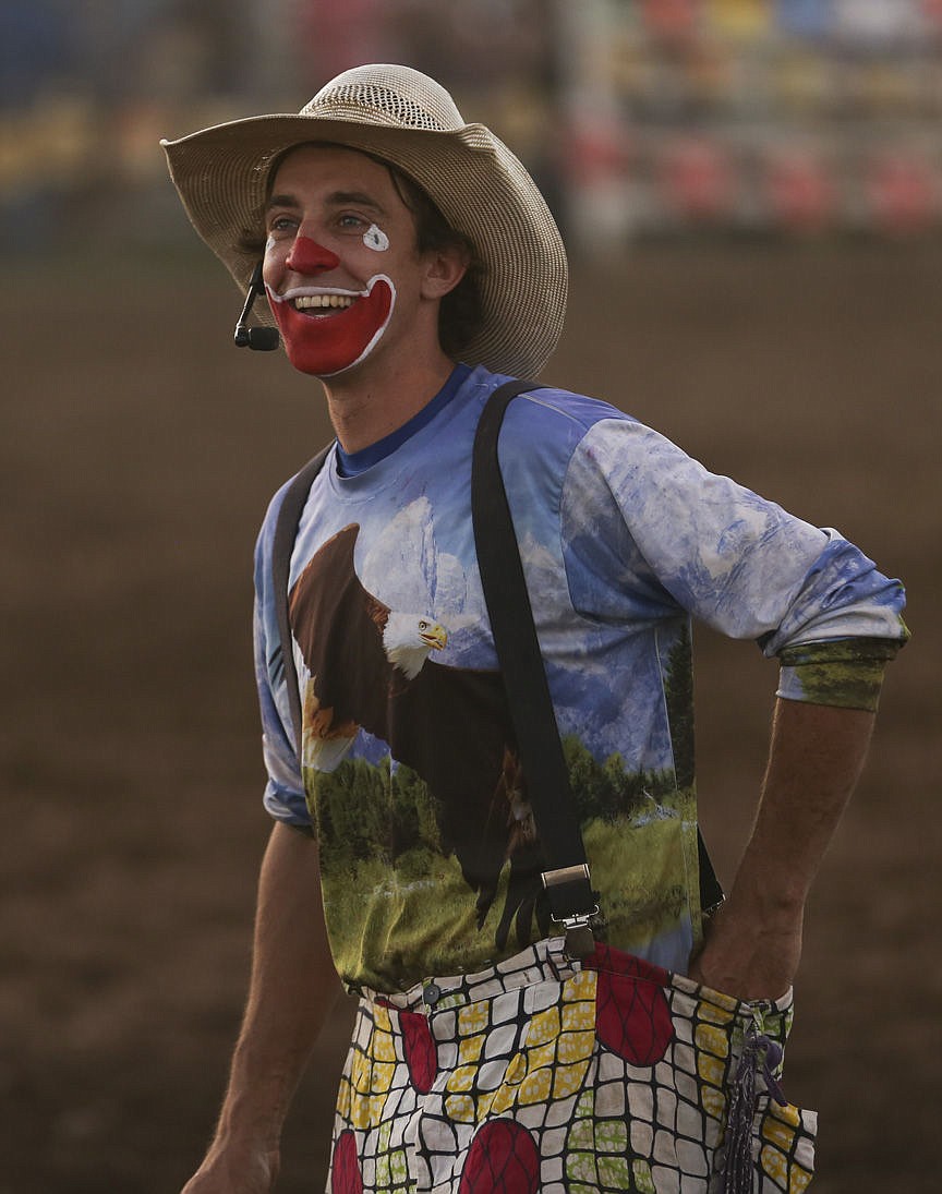 &lt;p&gt;Kylie Richter/ Lake County Leader Aubrey Smith smiles at crowd Friday night at the Mission Mountain rodeo.&lt;/p&gt;