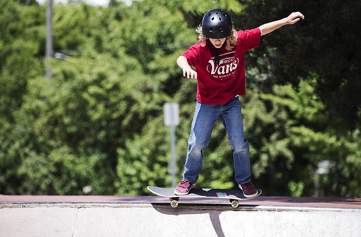 &lt;p&gt;LOREN BENOIT/Press Micah Holt fine tunes an axle stall trick on his skateboard during a skateboard clinic held for boys and girls, 4-14 years, at the Coeur d'Alene Skate Park on Saturday, June 11, 2016. The clinic, which started last summer, continues the next next couple of weekends and lasts 10-11a.m.&lt;/p&gt;