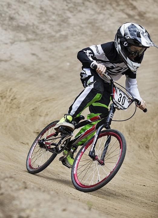 &lt;p&gt;LOREN BENOIT/Press Trenton Fulkerson (30) swings around a turn during the Cherry Hill Single Point 12 Novice BMX Race on Saturday, June 11, 2016 in Coeur d'Alene.&lt;/p&gt;