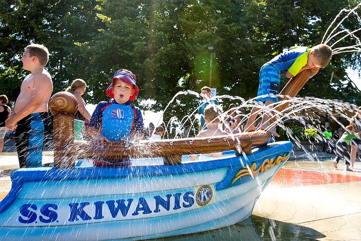 &lt;p&gt;JAKE PARRISH/Press Thorne Provost, 3, plays on the S.S. Kiwanis water feature at the McEuen Park Splash pad on Monday.&lt;/p&gt;