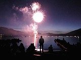 Fireworks fly at City Beach