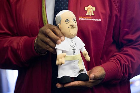 &lt;p&gt;Philadelphia Mayor Michael Nutter displays a Pope Francis doll during a news conference, Monday, June 1 in Philadelphia. Aramark has been named the official retail provider for the papal visit in September.&lt;/p&gt;