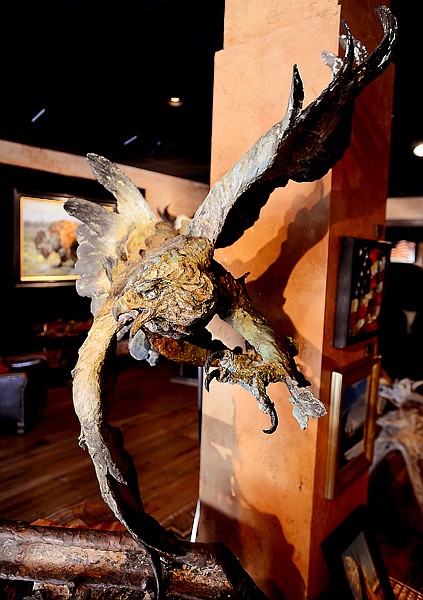 <p>Ricochet, a bronze by Greg Woodard on display on Tuesday, July 1, at the Dick Idol Signature Gallery in Whitefish. (Brenda Ahearn/Daily Inter Lake)</p>