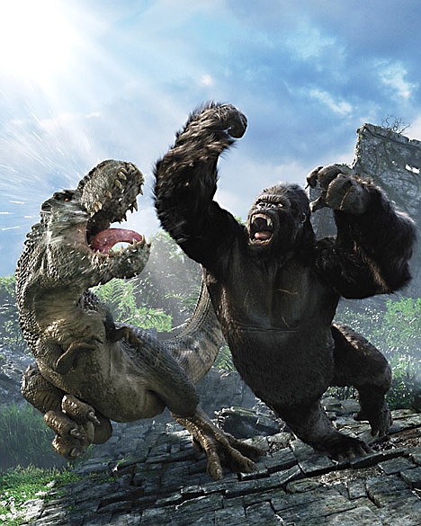 &lt;p&gt;In this publicity image released by Universal Studios Hollywood, King Kong battles a dinosaur in a scene from the attraction &quot;King Kong 360 3-D,&quot; created by Peter Jackson.&lt;/p&gt;