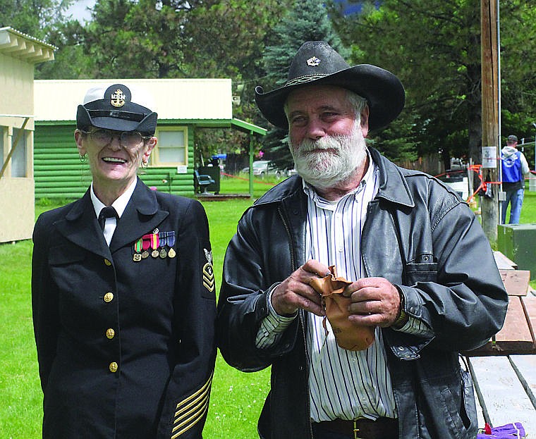 &lt;p&gt;Deborah Allen stands with Tri-State Veterans Stand Down's organizer Billy Hall at the third annual event. Allen was one of the first women to become a diver in the United States Navy.&lt;/p&gt;