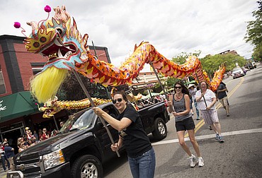 <p>LOREN BENOIT/Press An estimated 30,000 people watch bands, military units, horses, and more participate in Coeur d'Alene's American Heroes Parade, Monday, July 4, 2016 on Sherman Avenue.</p>