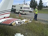 Four walk away from downed airplane