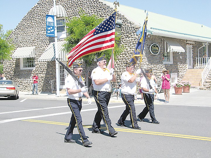 An American Legion colorguard participates in Soap Lake's 2011 Smokiam Days parade.