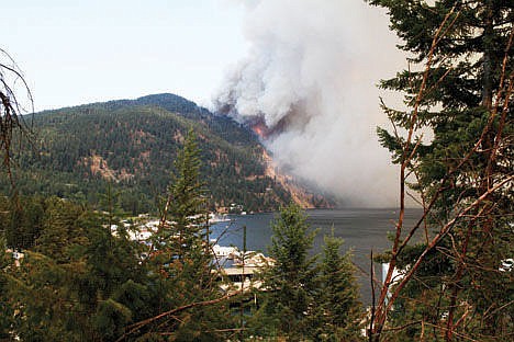 &lt;p&gt;The entire mountainside became quickly engulfed in flames Sunday after a wildfire broke out on Cape Horn in Bayview.&lt;/p&gt;