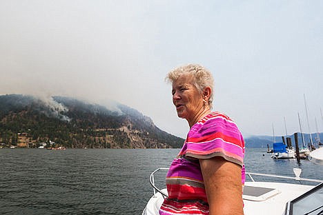 &lt;p&gt;Kathy Clark talks about her concerns of the proximity of the fire to structures Monday after being evacuated from her Cape Horn home on Sunday.&lt;/p&gt;