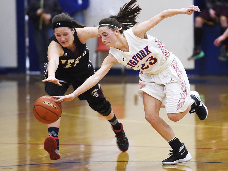 &lt;p&gt;Bigfork's Mattie McAnally steals the ball from Troy's Allie Coldwell in the Valkyrie's 47-33 victory in the 7B District semifinal in Bigfork on Thursday. (Aaric Bryan/Daily Inter Lake)&lt;/p&gt;