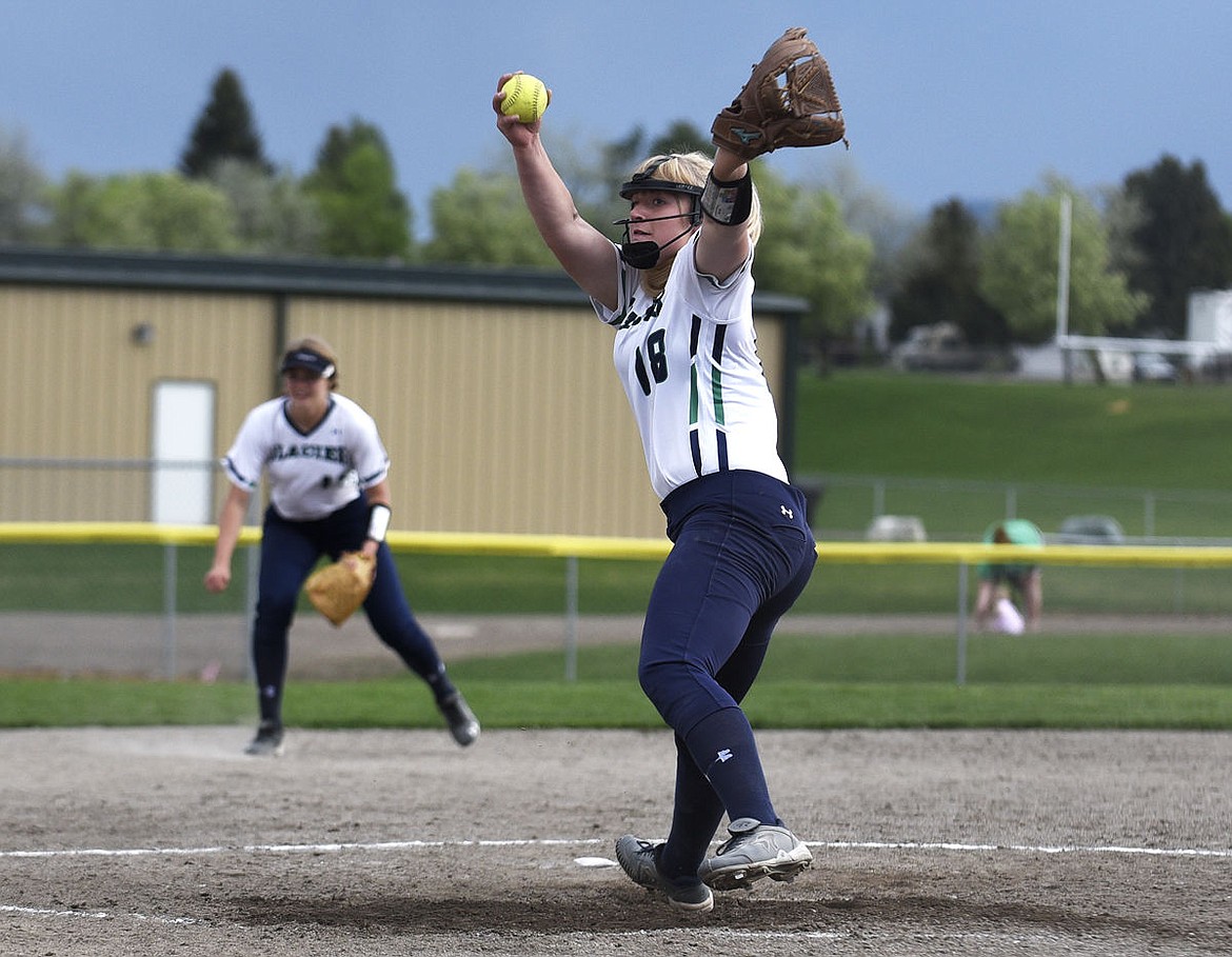 &lt;p&gt;Glacier pitcher Ali Williams winds up to deliver a pitch during the Wolfpack's 8-5 win over the Polson Pirates at Kidsports on Thursday. (Aaric Bryan/Daily Inter Lake)&lt;/p&gt;