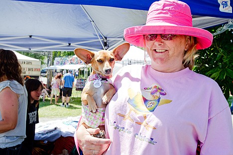 &lt;p&gt;Darla Walton of Spokane and her year and a half old dog Lulu attended their first Bayview Daze Saturday. Walton was a vendor at the event selling T-shirts.&lt;/p&gt;