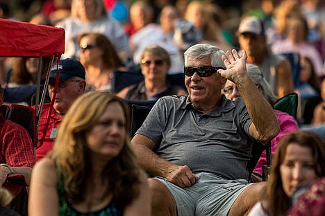 &lt;p&gt;&#160;Dale Bunch waves his hand on Wednesday evening at North Idaho College, signifying that he has attended every Really Big Raffle. Bunch has not won a prize yet.&lt;/p&gt;