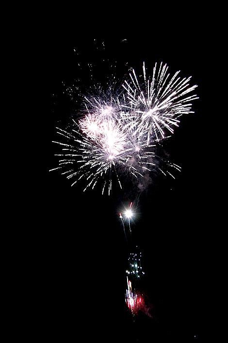 Nick Ianniello/Mineral Independent The St. Regis Volunteer Fire Department fired off $2,500 worth of fireworks to celebrate the fourth.