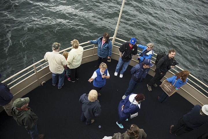 &lt;p&gt;LOREN BENOIT/Press Guest of the Osprey Cruise eagerly look over the waters of Lake Coeur d'Alene, Saturday, for osprey.&lt;/p&gt;