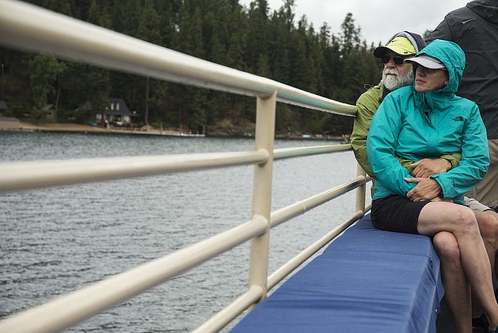 &lt;p&gt;LOREN BENOIT/Press Ann Lewis, front, and Fred Landes enjoy the Osprey Cruise on Saturday from the top deck of the cruise boat.&lt;/p&gt;