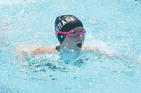 Joe Sova/For the Valley Press Grace Aexander tackled the 25-meter freestyle in 25.81 seconds. She made finals in the event. Alexander also swam in the 50-meter backstroke, which she completed in 1:15.83. Alexander was one of three swimmers to make it to the finals on Saturday.