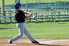 Nick Grogan of the Mission Valley Rockies takes a swing during the Firecracker Tournament last weekend in Polson.