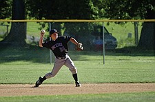 Jame Petersen of the Mission Valley Rockies fields a ball during the Firecracker Tournament this weekend in Polson.