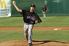 Riley Grogan of the Mission Valley Rockies throws a pitch during the Firecracker Tournament last weekend in Polson.