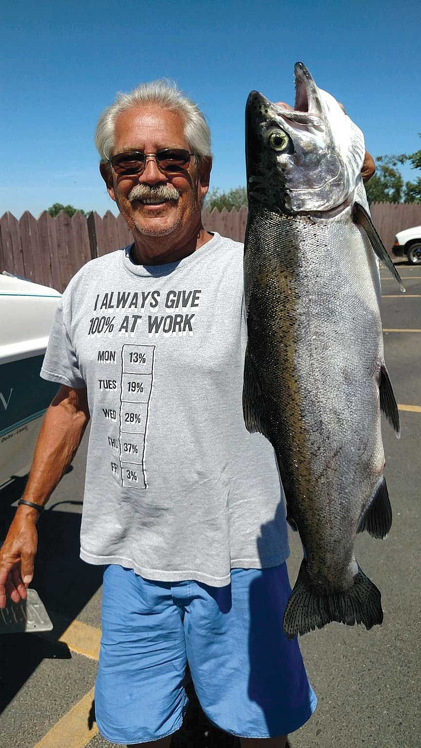 Jack Peppler of the Royal Slope caught this huge trout fishing Soda Lake.