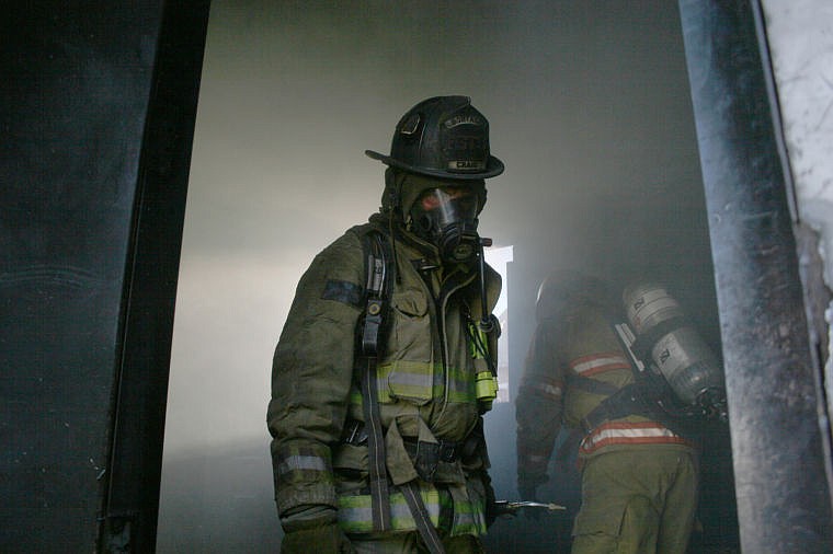 &lt;p&gt;Craig Jeppson with the Montana State University Extension Fire Training Program emerges from the smoke-filled burn trailer.&lt;/p&gt;