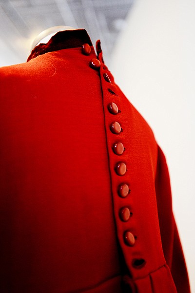 <p>Detail of the Little Red Dress part of the "History of the Flathead Valley" exhibition at the Museum at Central School. (Brenda Ahearn/Daily Inter Lake)</p>