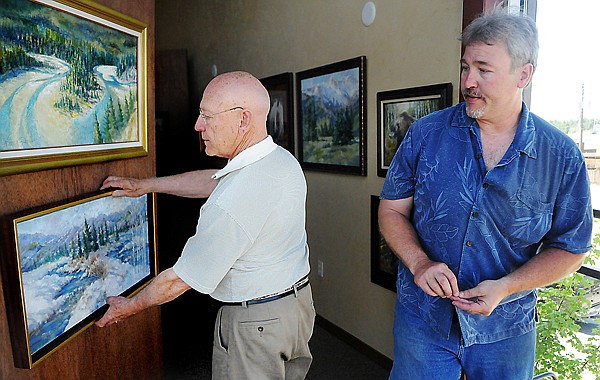 &lt;p&gt;Tom Lewis, left, and Joe Abbrescia Jr. hang work in The Gallerie
at Piney Creek on Tuesday afternoon in Whitefish.&lt;/p&gt;