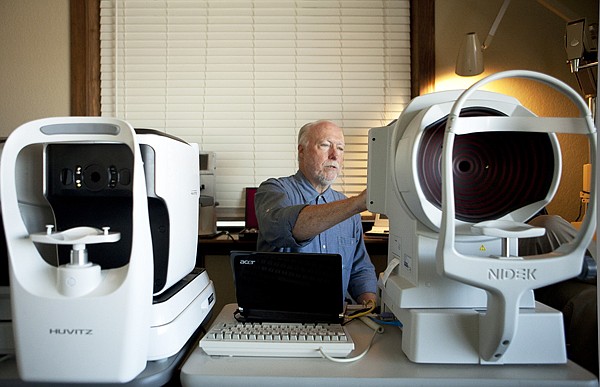 &lt;p&gt;Steve Dunn, chief technology officer at WaveForm, makes an
adjustment to one of the many different machines he uses to
determine what type of contact a patient might need.&lt;/p&gt;