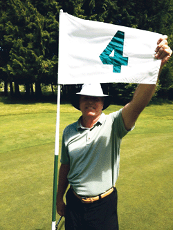 &lt;p&gt;Brad Temple celebrates a hole-in-one at the Idaho Club on July 5. (Courtesy photo)&lt;/p&gt;