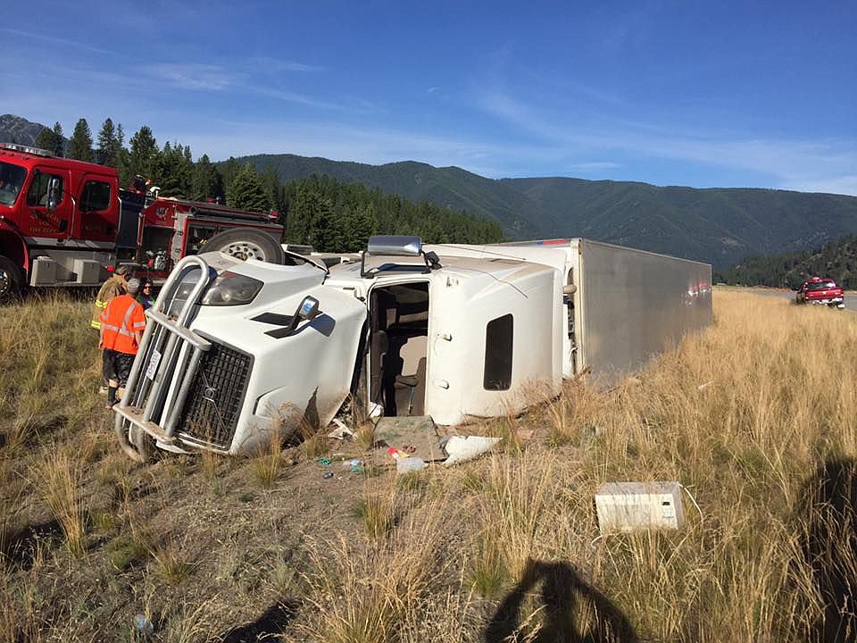 &lt;p&gt;:A semi-truck loaded with blueberries flipped into the median near mile marker 42 on the morning of July 2. No major injuries were reported.&lt;/p&gt;