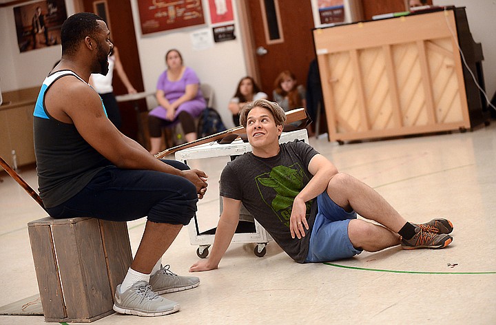 &lt;p&gt;Nicholas Ward, left, and Aaron Vega work on a scene from Big River on Thursday, July 3, in Whitefish. (Brenda Ahearn/Daily Inter Lake)&lt;/p&gt;