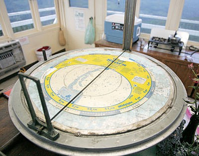 &lt;p&gt;Osborne Fire Finder in the lookout at Big Creek Baldy. (Paul Sievers/The Western News)&lt;/p&gt;