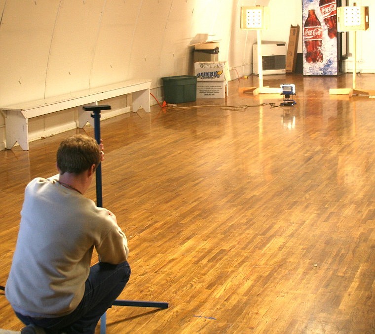 <p>Mineral County 4-H shooter Aidan Patko sets up his shooting
equiment during a practice in the Superior 4-H building. Patko
competed at the Junior Olymipics in Camp Perry, Ohio.</p>
