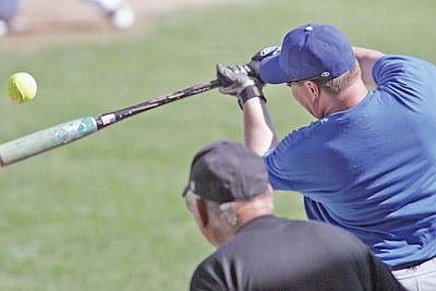 &lt;p&gt;Legends' lefty Scott Foss with a double RBI to center bottom of the first inning. June 15, 2013&lt;/p&gt;