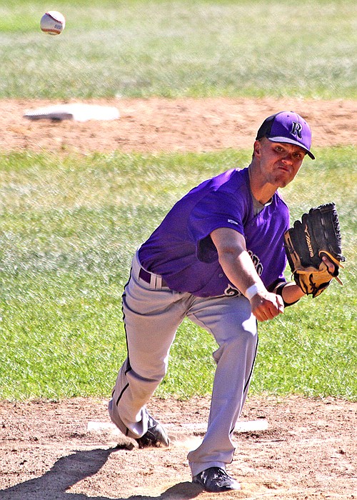 Riley Grogan pitching