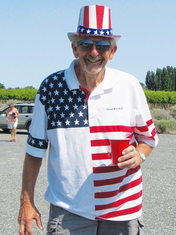 Larry Bonander, a sort-of retired resident of Desert Aire, spent the Fourth of July playing the role of Uncle Sam. He participated in the Desert Aire Fourth of July Parade.