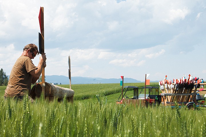 &lt;p&gt;Bert Wood attaches a jump marker Tuesday afternoon in preparation for The Event at Rebecca Farm. Top-flight equestrian competition will be staged Thursday through Sunday at the venue northwest of Kalispell.&lt;/p&gt;&lt;p&gt;&lt;/p&gt;