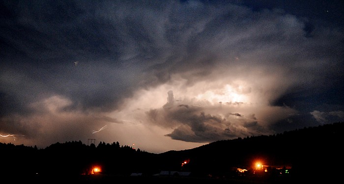 &lt;p&gt;Storm clouds light up the night sky north of Somers on Tuesday, July 10.&lt;/p&gt;